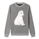 {Front of Dark Grey My Little Alvin Sweater from Knitwise}