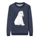 {Front of Navy My Little Alvin Sweater from Knitwise}