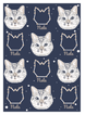 Front of Constellation Nala Cat Knitted Blanket from Knitwise