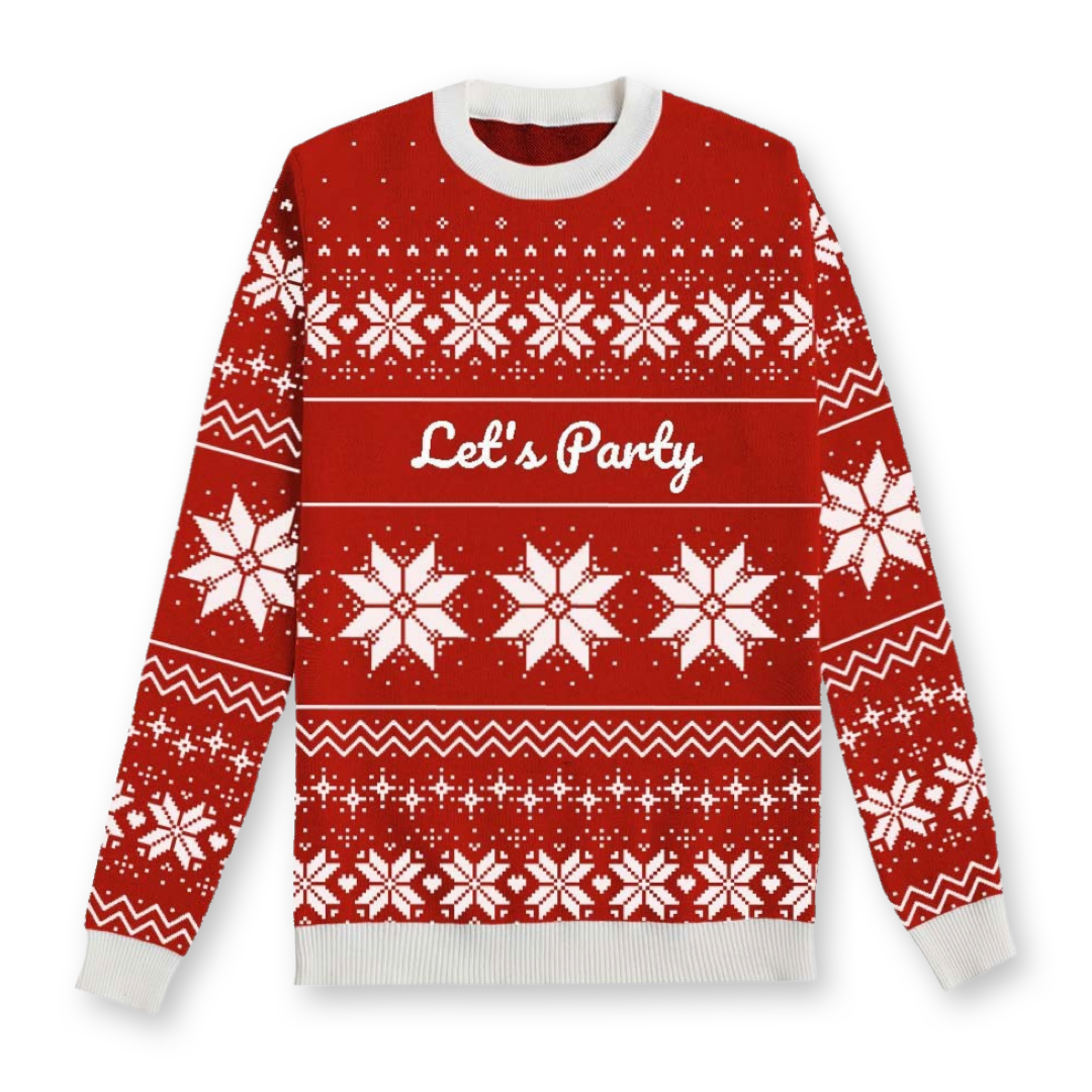 Let It Snow Custom Knit Pullover Sweater