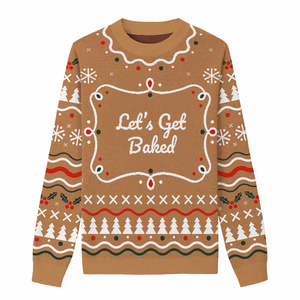 Let's Get Baked Custom Knit Pullover Sweater