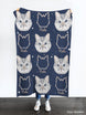 Front of Constellation Nala Cat Knitted Blanket from Knitwise