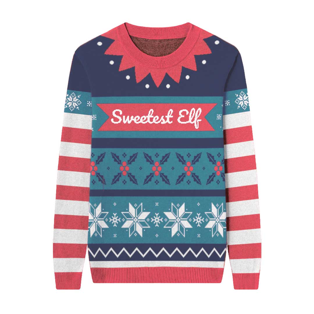 Santa’s Elf Custom Knit Pullover Sweater