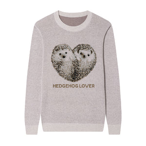 Front of Grey Hedgehog Lover Sweater from Knitwise