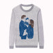 {Front} of {Grey Custom Family Portrait Sweater} from {Knitwise}