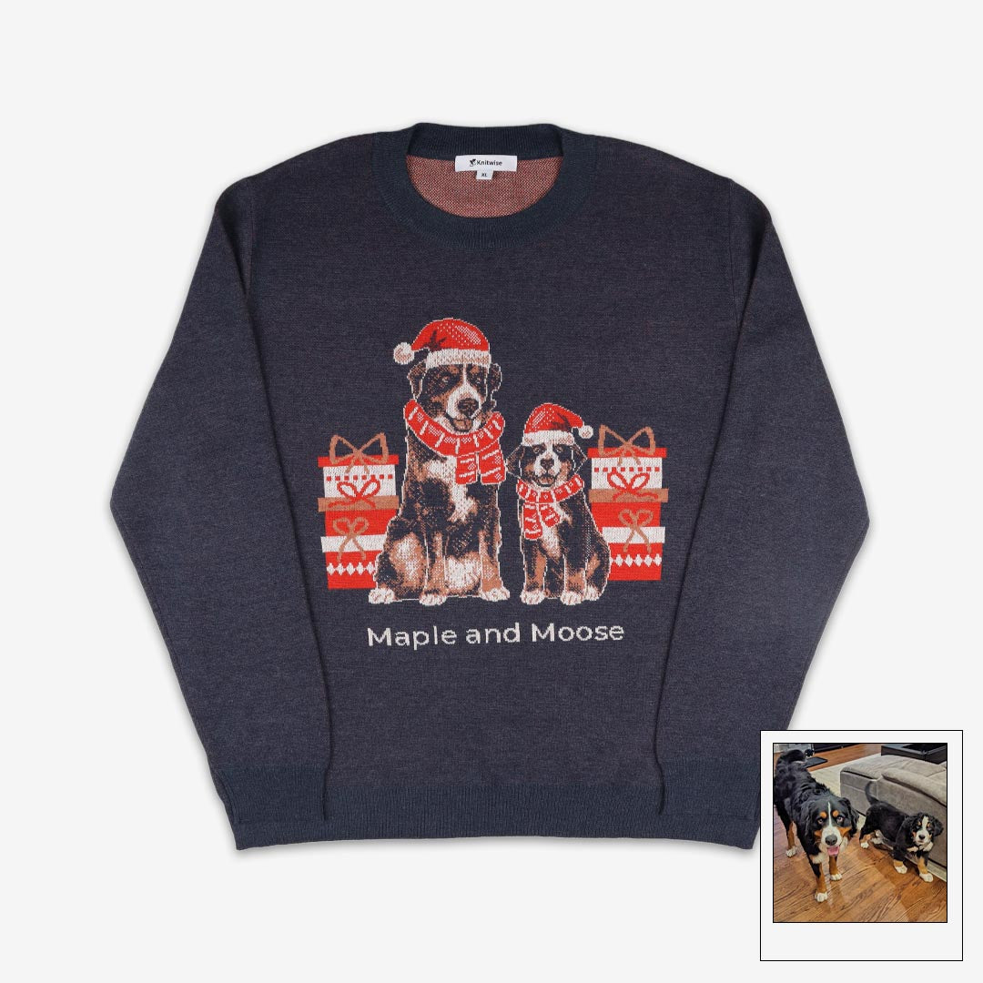 Custom Knit Holiday Sweater | X-Mas Pet Sweater | Knitwise – Knitwise, Inc.