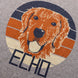 {Close Up of Grey Pet Portrait With Retro Sunset Background Sweater from Knitwise}