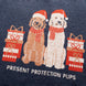 {Close Up of Navy Special Holiday Custom Pet Sweater with Two Pets from Knitwise}