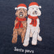 {Close Up of Navy Special Holiday Custom Pet Sweater with Two Pets from Knitwise}