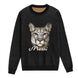 {Front} of {Chic Messi Sweater in Black} from {Knitwise}
