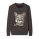 {Front} of {Chic Messi Sweater in Charcoal} from {Knitwise}