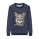 {Front} of {Chic Messi Sweater in Navy} from {Knitwise}