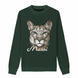 Front of Chic Messi Sweater in Pine from Knitwise
