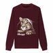 {Front of Burgundy Playful Messi Sweater from Knitwise}