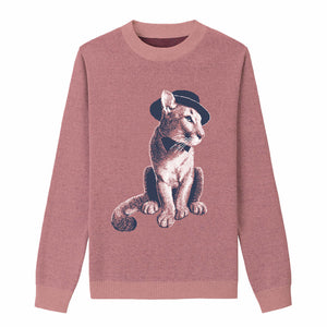 Front of Coral Stylish Messi Sweater from Knitwise