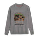 {Front of Grey Ringo the Purrger Sweater from Knitwise}